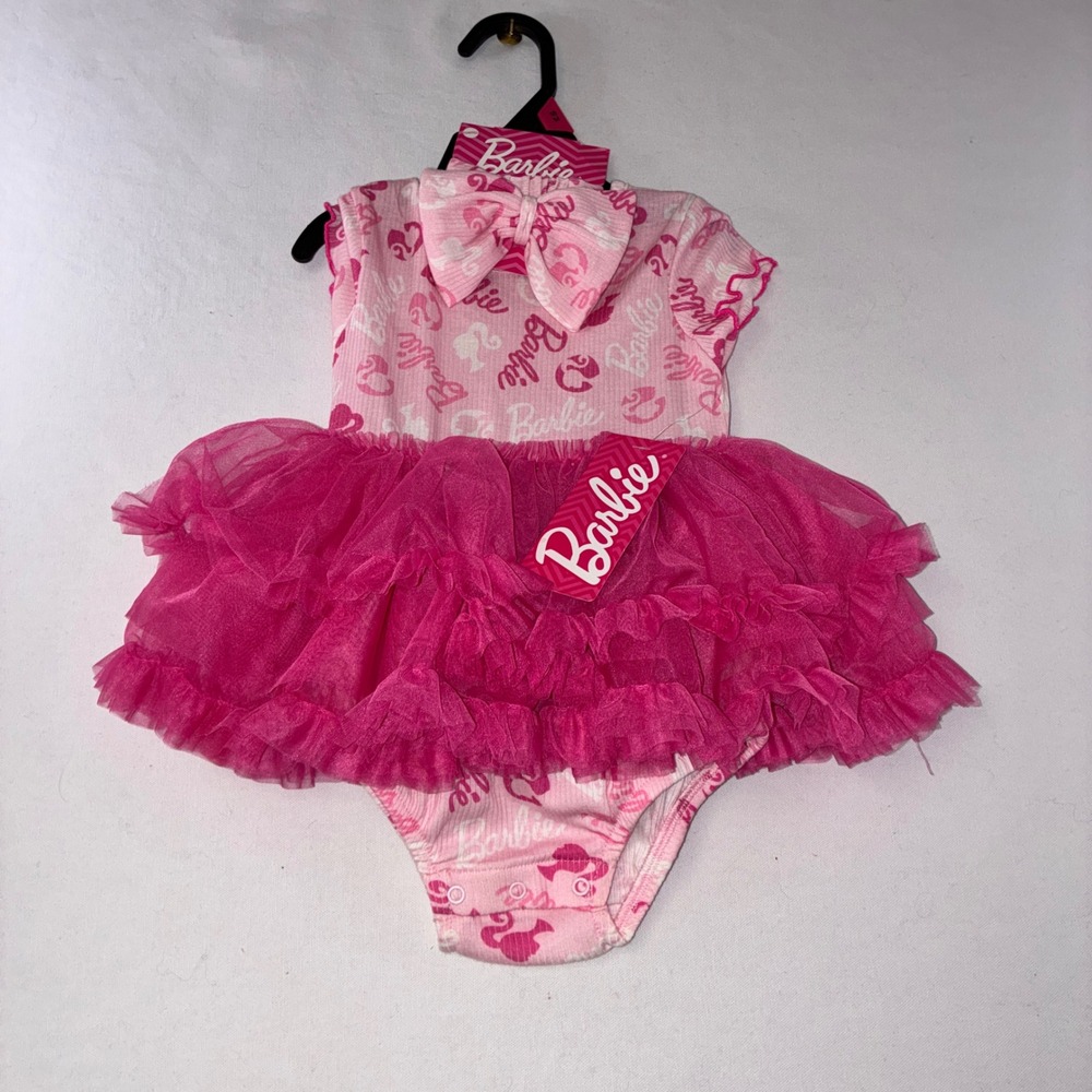 563 Barbiecore Barbie Tutu Bodysuit Set 18M Pink Baby Girl Gift NEW